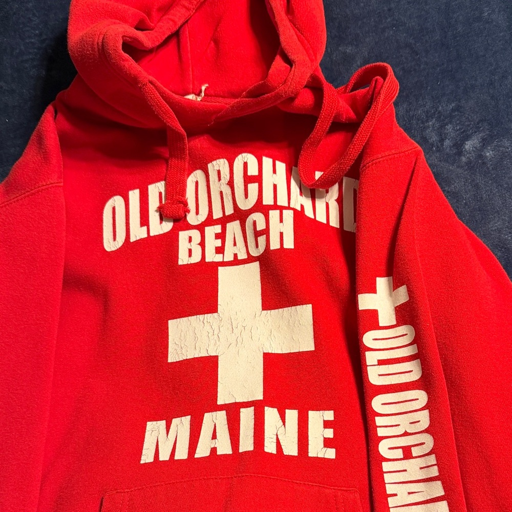Red Old Orchard Beach Hoodie